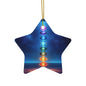 'Energy in Every Beam' Glowing Chakra Stones Ceramic Ornament