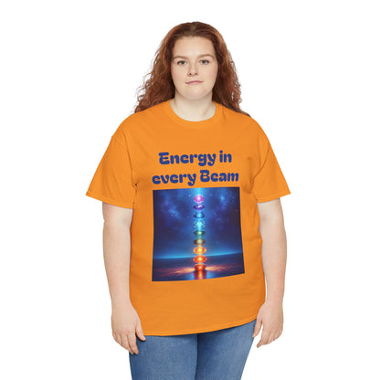 'Energy in Every Beam' Glowing Chakra Stones Unisex T-Shirt – cute shirt Cotton