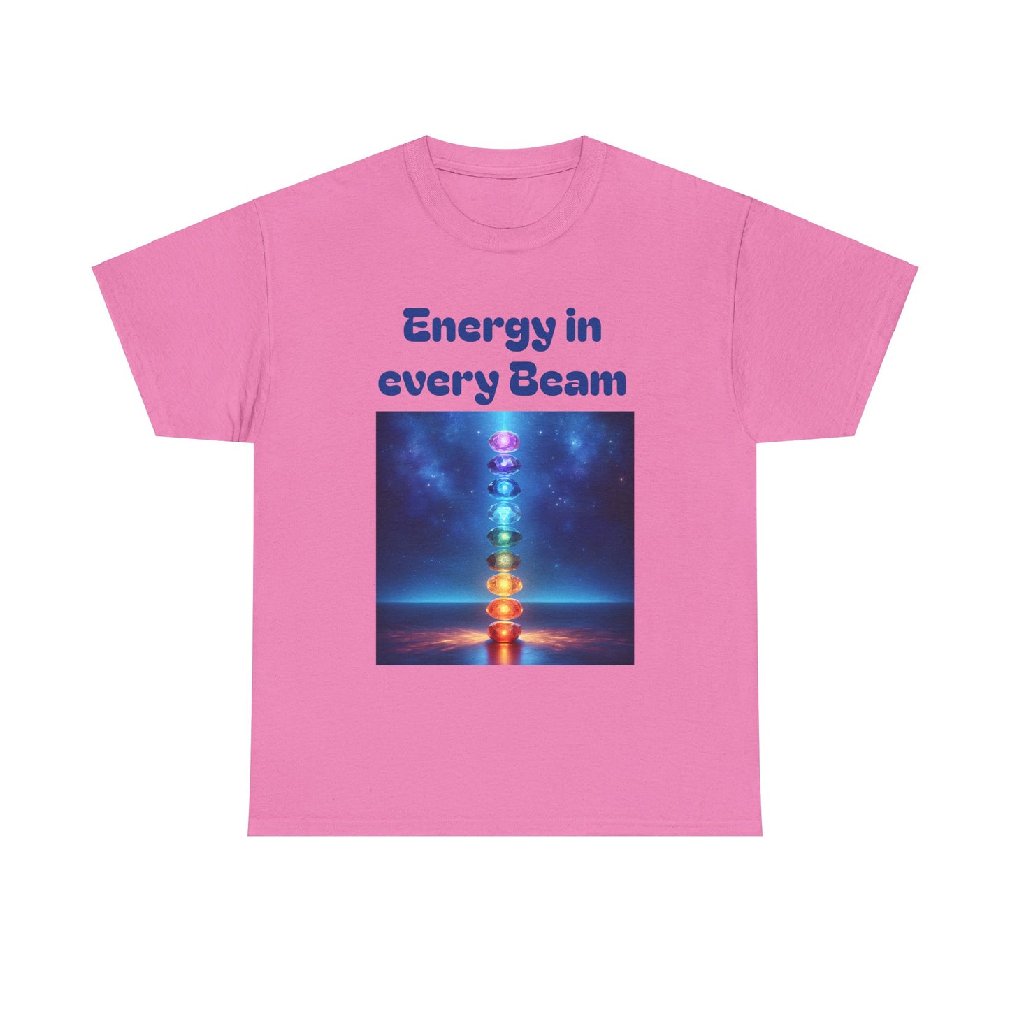 'Energy in Every Beam' Glowing Chakra Stones Unisex T-Shirt – cute shirt Cotton