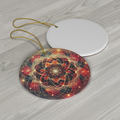 Vitality Sacred Geometry Ornament – Vibrant Circles and Diamonds (Star, Snowflake, Circle)