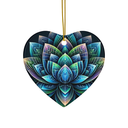 Sacred Lotus Flower Ornament – Awakening and Growth Design (Star, Snowflake, Circle)