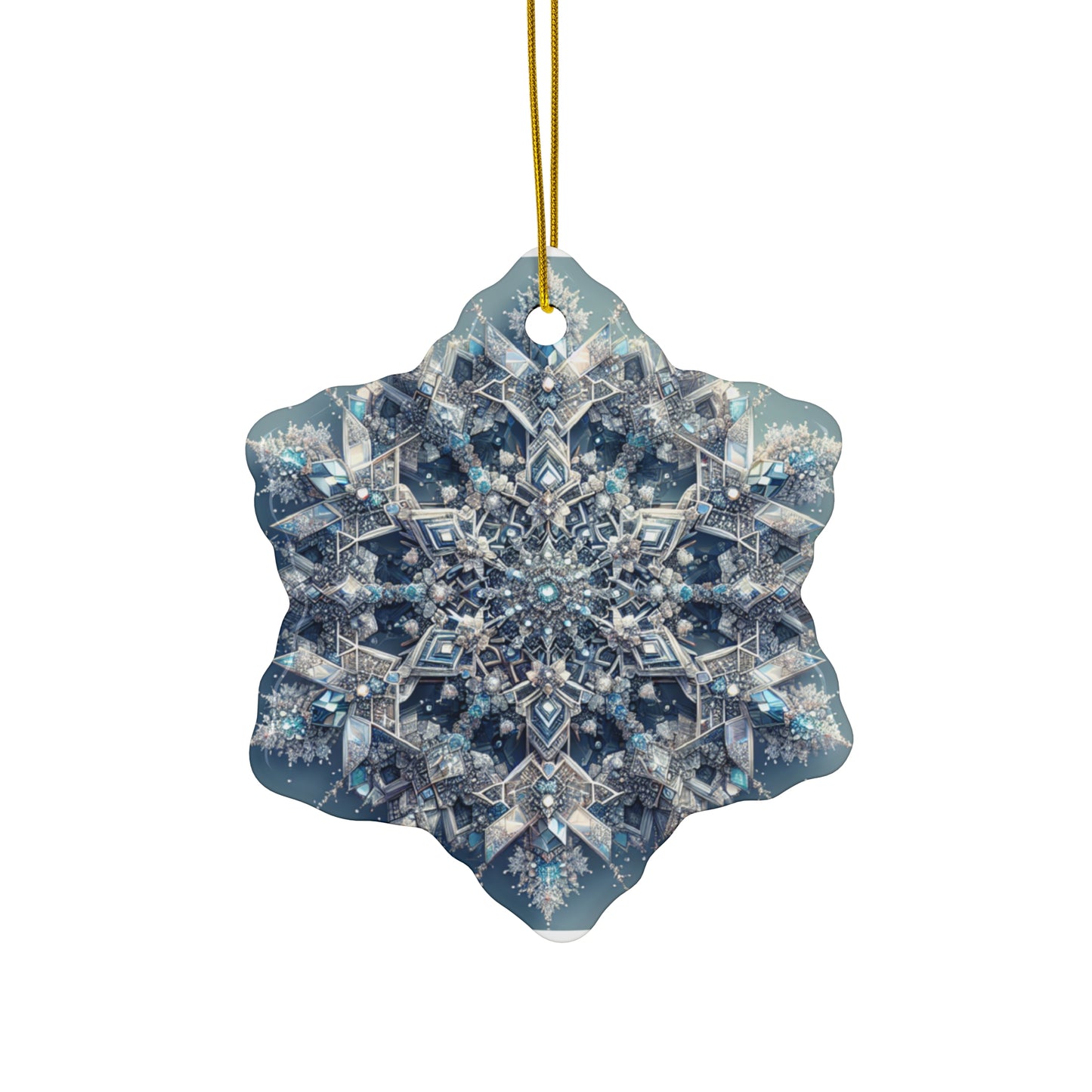 Crystalline Sacred Geometry Snowflake Ornament – 'Purity and Divine Order' (Star, Snowflake, Circle)