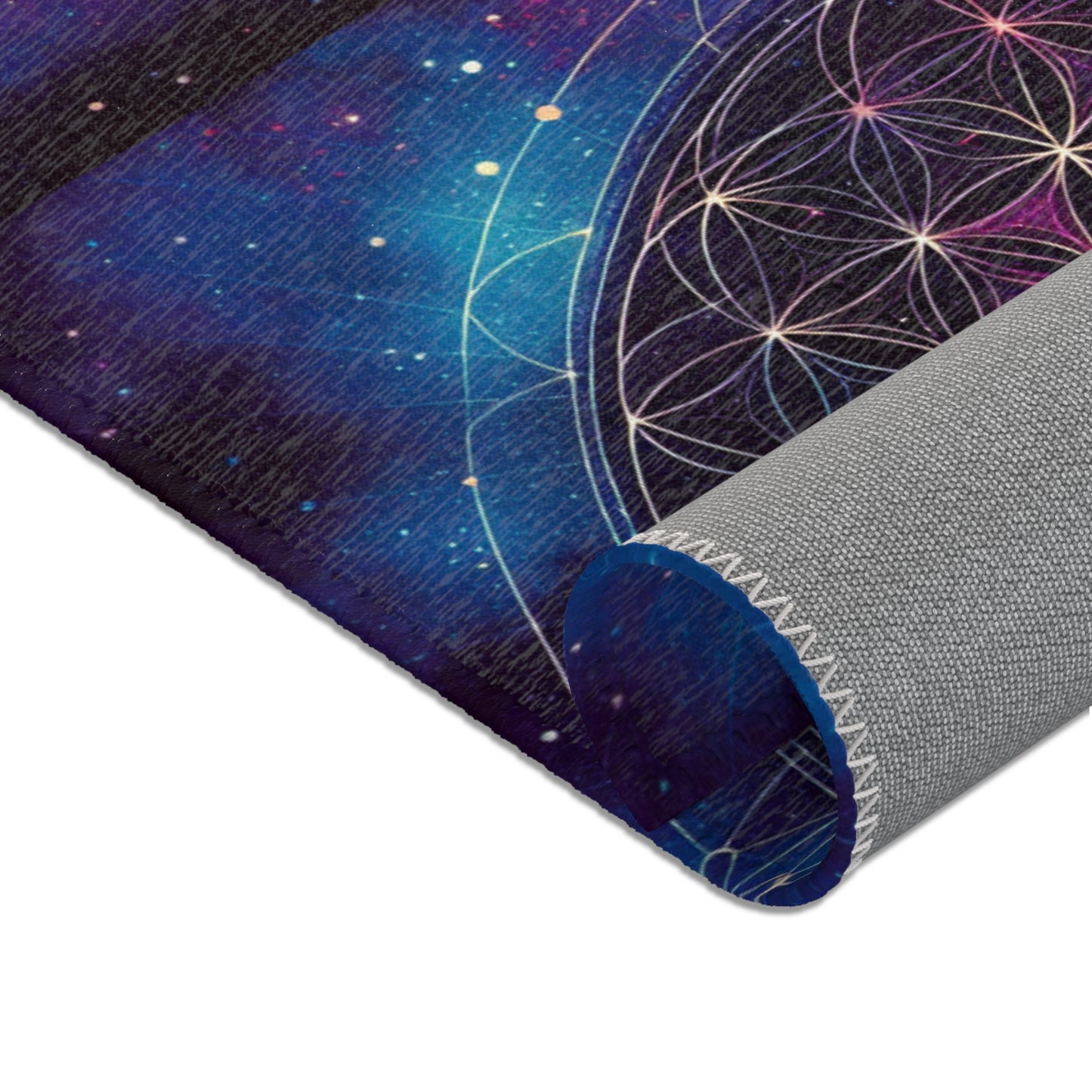 Flower of Life 'Cosmic Connection' Sacred Geometry Area Rug