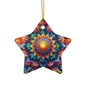 Mandala Ceramic Ornament – ‘Radiate Your Inner Light’ (Star, Snowflake, Circle)