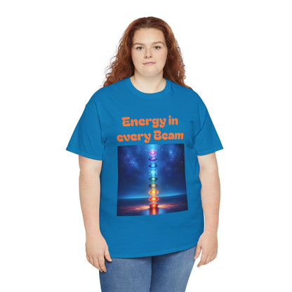 'Energy in Every Beam' Glowing Chakra Stones Unisex T-Shirt – cute shirt Cotton