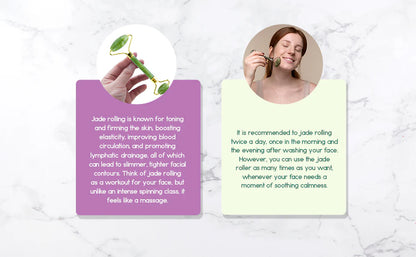 Jade Facial Roller – Natural Beauty and Relaxation ToolProduct Description: