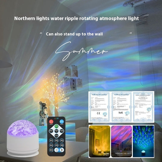 4-in-1 LED Star and Aurora Night Light Projector – 16 Colors & Remote Control